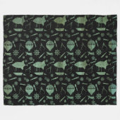 Thema "Verdigris Bronze Steampunk Airships" Fleecedecke (Vorderseite (Horizontal))