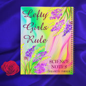 Thema Verlassen Farbige Abstrakte Blumenbezeichnun Notizblock