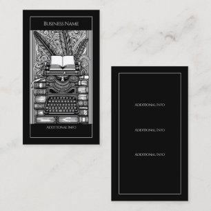 Thema "Vintage Schriftsteller" 3 Visitenkarte