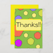 Thema von Funky Retro 60/70 Dankeskarte (Vorne/Hinten)