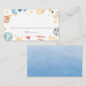 Thema Wasserfarbe Geburtstag und Babydusche Platzkarte (Vorne/Hinten)
