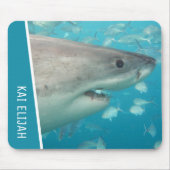 Thema "Weißer Hai und Fisch" Mousepad (Vorne)
