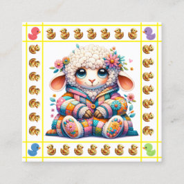 Thema "wertvolle Babys" #1 - Umschließung / Handou Quadratische Visitenkarte