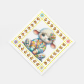 Thema wertvolle Babys - Einladung Serviette (Ecke)