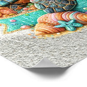 Thema wertvolle Meeresschildkröten Poster (Ecke)