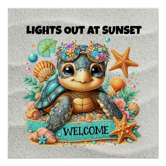 Thema wertvolle Meeresschildkröten Poster (Vorderseite)