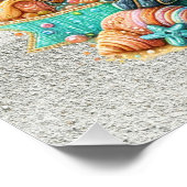 Thema wertvolle Meeresschildkröten Poster (Ecke)