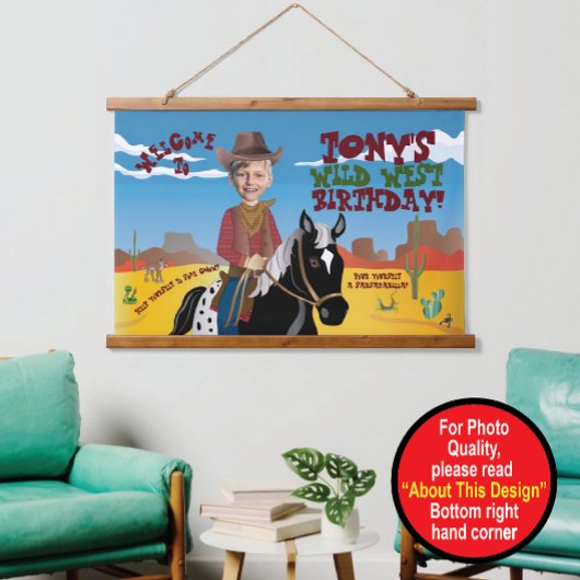 Thema Western Wandteppich Mit Holzrahmen