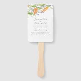 Thema Wildblume von Wasserfarben-Hochzeiten Fächer