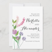 Thema Wildblumen Einladung (Vorderseite)