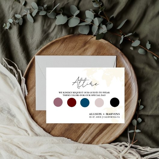 Thema "Zielreise" Hochzeit Details Karte