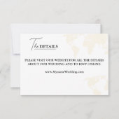 Thema "Zielreise" Hochzeit Details Karte (Vorderseite)