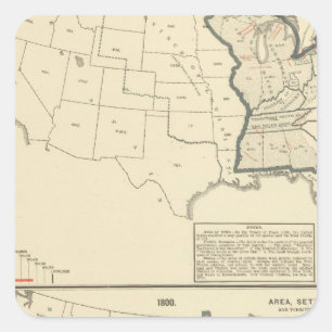 Thematische Vereinigte Staaten Quadratischer Aufkleber