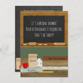 Thematisches Brautparty für Schullehrer Einladung (Vorne/Hinten)