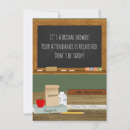 Thematisches Brautparty für Schullehrer Einladung