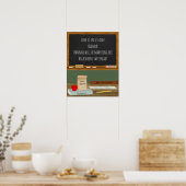 Thematisches Brautparty für Schullehrer Poster (Küche)