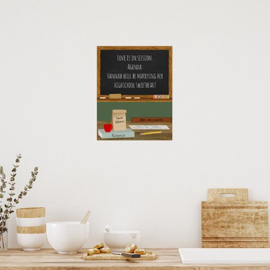 Thematisches Brautparty für Schullehrer Poster (Küche)