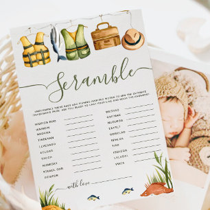 Theme Baby Shower entwirft Word Game