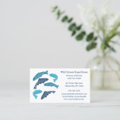 Theme Blauer Forellenfisch Visitenkarte (Stehend Vorderseite)