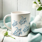 Theme Blue Sea Turtle Beach Kaffeetasse