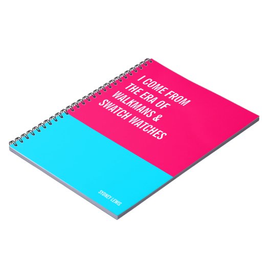 Theme Funny Notebook, Walkman & Swatch Watch der 1 Notizblock (Linke Seite)