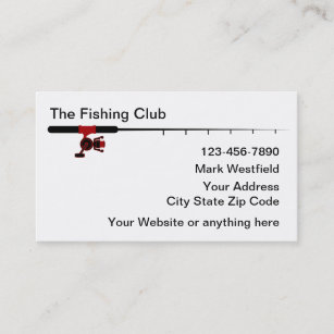 Theme für die Fischerei Einfache Visitenkarten Visitenkarte