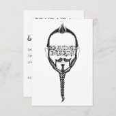 Theme für geflochtene Bärten Einladung (Vorne/Hinten)