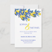Theme Mediterranean Lemon Wedding Einladung (Vorderseite)