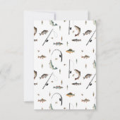 Theme-Muster für Fische mit Angelruten Dankeskarte (Rückseite)