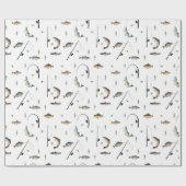 Theme-Muster für Fische mit Angelruten Geschenkpapier (Flach)