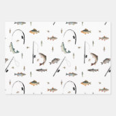 Theme-Muster für Fische mit Angelruten Geschenkpapier Set (Vorderseite 3)