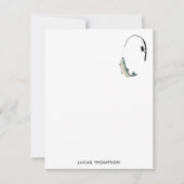 Theme-Muster für Fische mit Angelruten Mitteilungskarte (Vorderseite)