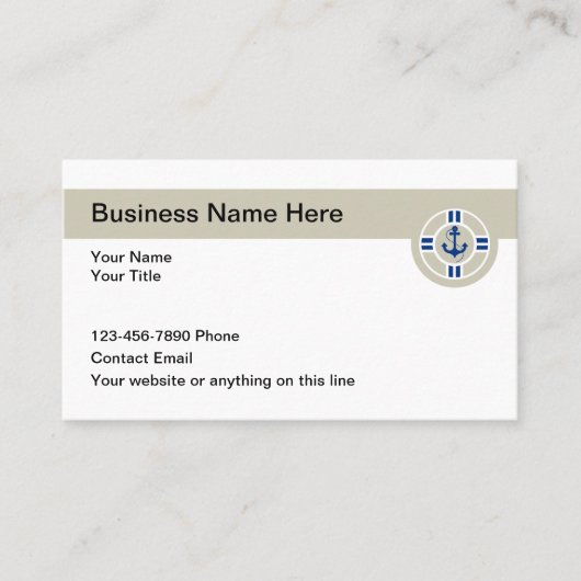 Theme Nautical Business Cards Visitenkarte (Vorderseite)