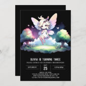 Theme Niedlich Fairy Birthday Einladung (Vorne/Hinten)