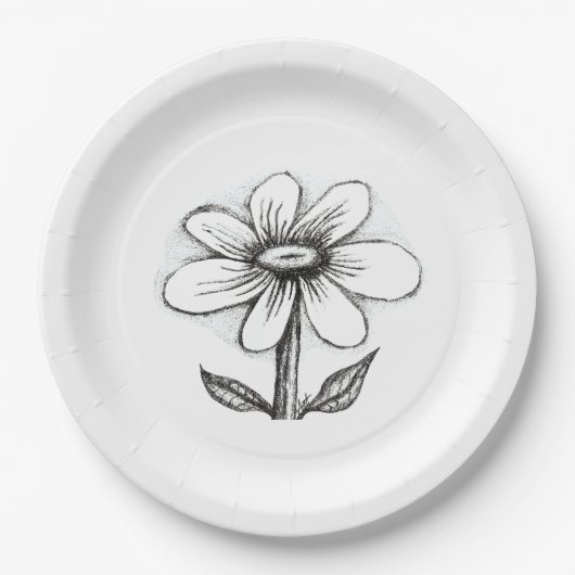 theme paper plates for her with daisy pappteller (Vorderseite)