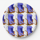 Theme Party Paper Teller für Blue & White Beach St (Vorderseite)