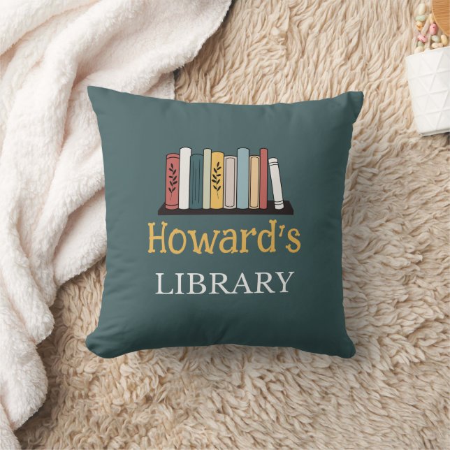 Theme Pillow - Library - Personalisiert - Name hin Kissen (Decke)
