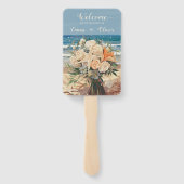 Theme Wedding Program Set of Fans zum Thema Seasid Fächer (Rückseite)