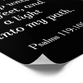 Theme Word a Lamp - Psalmen zitieren Kunst drucken Poster (Ecke)
