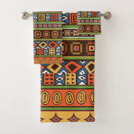 Themed African Tribal Muster Handtuch Set