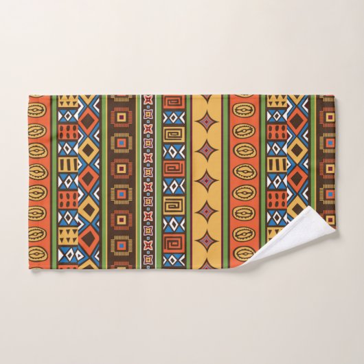 Themed African Tribal Muster Handtuch Set (Handtuch)