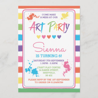 Themed Geburtstags-Party Einladung des Kunst-Party