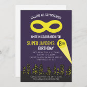 Themed Geburtstags-Party Einladung des Superhero (Vorne/Hinten)