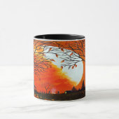 Themed Kunst-Tasse "brennendes Blätter " des Tasse (Zentrum)