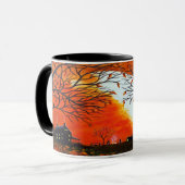 Themed Kunst-Tasse "brennendes Blätter " des Tasse (Vorderseite Links)
