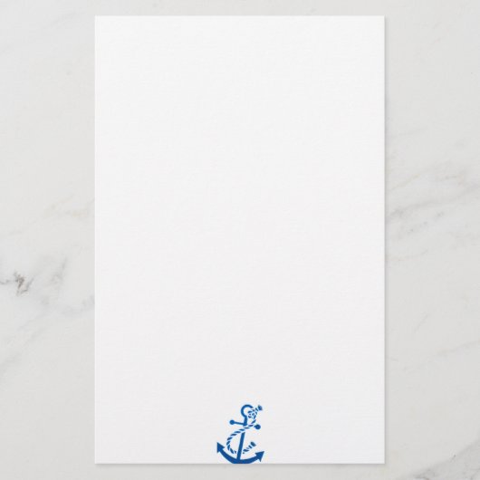 Themed Marine Anchor Nautical Marine des Blue Ship Briefpapier (Vorderseite)