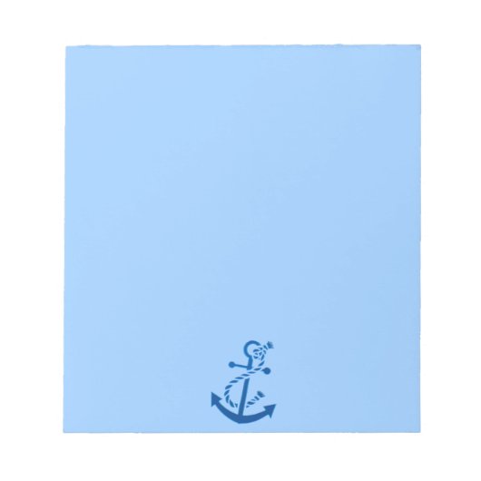 Themed Marine Anchor Nautical Marine des Blue Ship Notizblock (Vorderseite)
