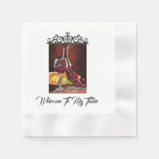 Themed Napkin - Willkommen an meinem Tisch Serviette