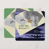 Themed Party Einladungen der 40er Jahre (Vorne/Hinten)