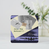 Themed Party Einladungen der 40er Jahre (Stehend Vorderseite)